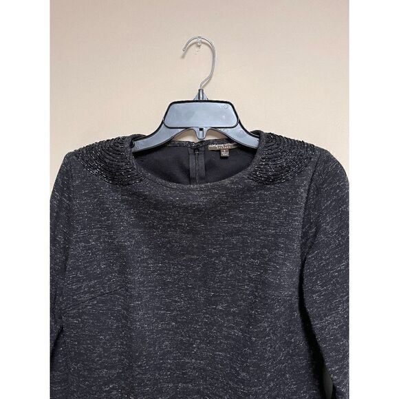 Adrienne Vittadini Womens Tunic Long Sleeve Mini Dress Black Mable Sz 8 - Picture 4 of 9